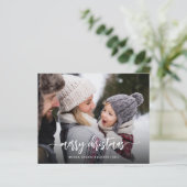 Budget Rustic Modern Merry-kerstfotokaart (Staand voorkant)