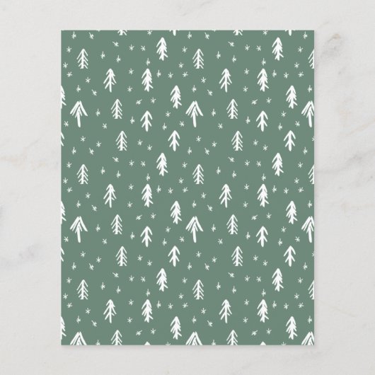 Budget Rustic Moderne Kerst Drie Foto (Achterkant)