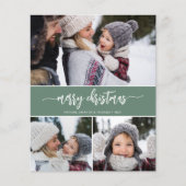 Budget Rustic Moderne Kerst Drie Foto (Voorkant)