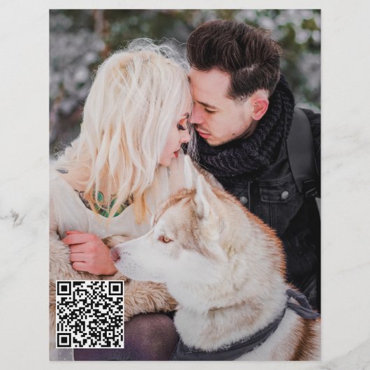 Budget Rustic Mountain Photo Save the Date Flyer (Achterkant)