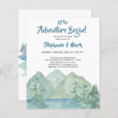 Budget Rustic Mountains Adventure-Baby shower (Voorkant / Achterkant)