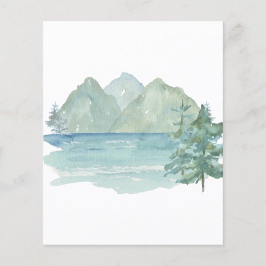 Budget Rustic Mountains Adventure-Baby shower (Achterkant)