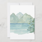 Budget Rustic Mountains Adventure Birthday Party Kaart (Achterkant)