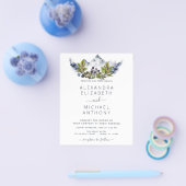 Budget Rustic Mountains Forest Wedding Flyer (Enkel)