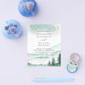 Budget Rustic Mountains Forest Wedding Invitation Flyer (Enkel)