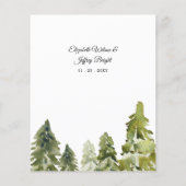 Budget Rustic Mountains Pine Wedding Invitation (Achterkant)