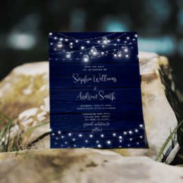 Budget Rustic Navy Wood Mason Jars SAVE the DATE