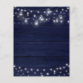 Budget Rustic Navy Wood Mason Jars SAVE the DATE (Achterkant)