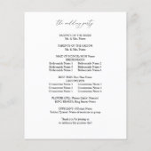 Budget Rustic Neutral Boho Floral Wedding Ceremony Flyer (Achterkant)