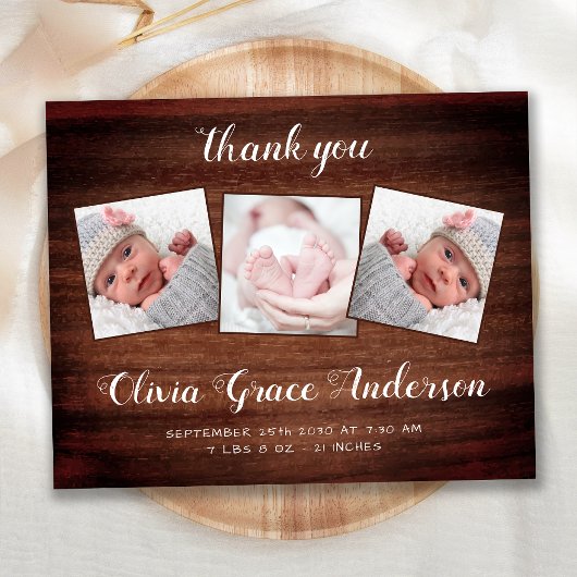 Budget Rustic New Baby 3 Foto Dank u geboorte