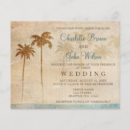 Budget Rustic Palm Trees Beach Wedding