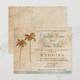 Budget Rustic Palm Trees Beach Wedding