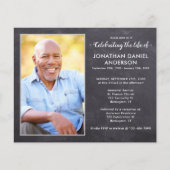 Budget Rustic Photo Celebration of Life Invitation (Voorkant)