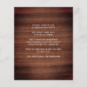 Budget Rustic Photo Collage Afstuderen Uitnodiging (Achterkant)