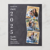 Budget Rustic Photo Collage Graduation Invitations (Voorkant)
