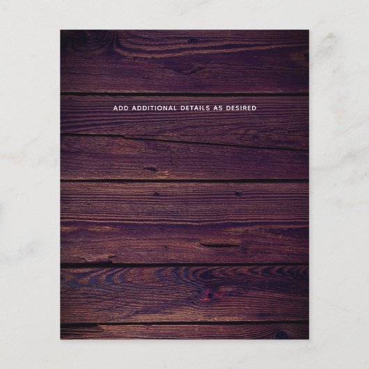 Budget Rustic Photo Collage Wedding Invitations (Achterkant)