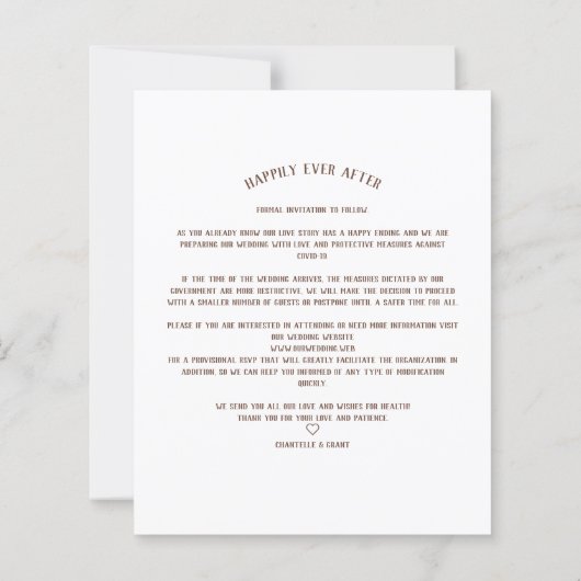 Budget Rustic Photo Lace Effect Whimsical Script (Achterkant)