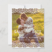 Budget Rustic Photo Lace Effect Whimsical Script (Voorkant)