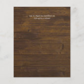 Budget Rustic Plum Blooms Ginger Wedding Invites (Achterkant)