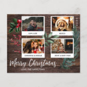 Budget Rustic Prettig Kerstmis Instant Multi Foto Flyer (Voorkant)