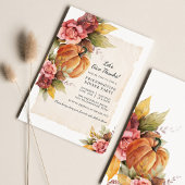 Budget Rustic Pumpkin Friendsgiving Flyer