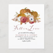 Budget Rustic Pumpkins Fall Wedding Uitnodiging (Voorkant)
