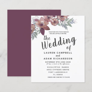 Budget Rustic Red Burgundy Weddenschap