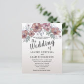 Budget Rustic Red Oranje Wedding Uitnodiging (Staand voorkant)