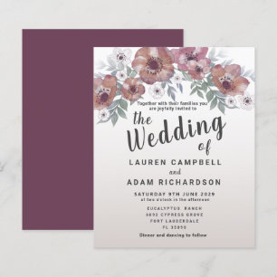 Budget Rustic Red Oranje Wedding Uitnodiging