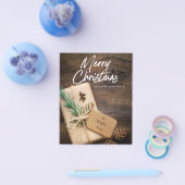 Budget Rustic Reindeer Merry Kerstmis Flyer (Enkel)