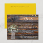 Budget Rustic RSVP-kaarten met baby's adem (Voorkant / Achterkant)