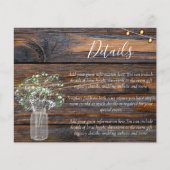 Budget Rustic RSVP-kaarten met baby's adem (Voorkant)