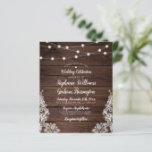 Budget Rustic Script Lights & Lace Photo Wedding (Staand voorkant)