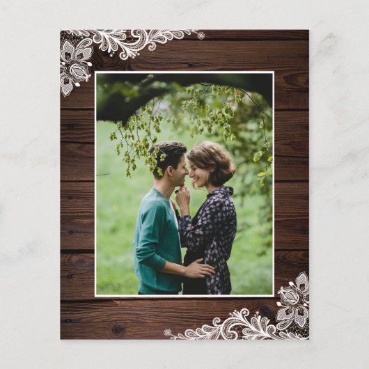 Budget Rustic Script Lights & Lace Photo Wedding (Achterkant)