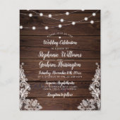 Budget Rustic Script Lights & Lace Photo Wedding (Voorkant)