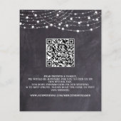 Budget Rustic Slate String Lights QR Code Weddensc (Achterkant)