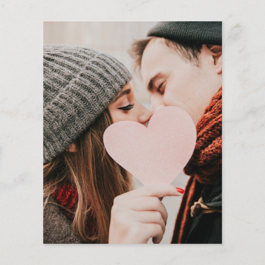 Budget Rustic String Light Photo Wedding Invite (Achterkant)