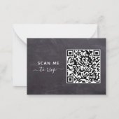 Budget Rustic String Lights QR Code Weddenschap RS Notitiekaartje (Achterkant)