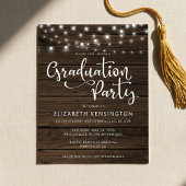 Budget Rustic String Lights Wood Graduparty