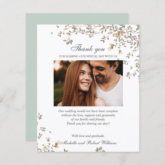 BUDGET RUSTIC Summer Spring Foto dankt u QRcode (Voorkant / Achterkant)