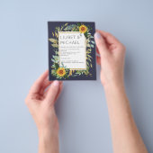 Budget Rustic Sunflower BOHO Greenery Wedding Inv Flyer (Hand)