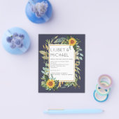 Budget Rustic Sunflower BOHO Greenery Wedding Inv Flyer (Enkel)