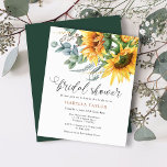 Budget Rustic Sunflower Bridal Shower Uitnodiging<br><div class="desc">Dit is een budget vriendelijke moderne en rustieke zonnebloem thema bruids douche uitnodiging om de aanstaande bruid te vieren! Met behulp van een ontwerp van land zonnebloem bloemblaadjes en eucalyptus bladeren, bewerk alle tekst zoals vereist met behulp van de verstrekte sjabloon en vier de aanstaande bruiloft van de bruid in...</div>