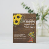 BUDGET Rustic Sunflower Cowboy Boot Weddenschap In (Staand voorkant)