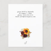 Budget Rustic Sunflower Floral Friendsgiving Flyer (Achterkant)