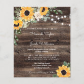 Budget Rustic Sunflower String Light Wedding (Voorkant)