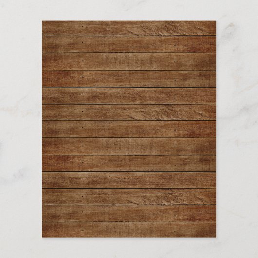 Budget Rustic Sunflower Wedding Invites (Achterkant)