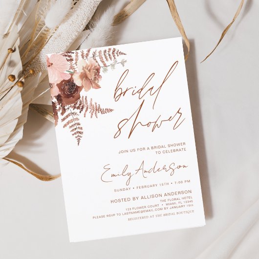 Budget Rustic Terracotta Bloem Boho Bruidsmeisje F Flyer