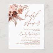 Budget Rustic Terracotta Bloem Boho Bruidsmeisje F Flyer (Voorkant)