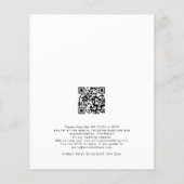 Budget Rustic Terracotta Floral QR Code Weddenscha (Achterkant)